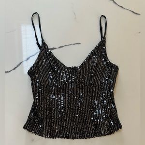 [NWT] Zara Sequined Crop Top